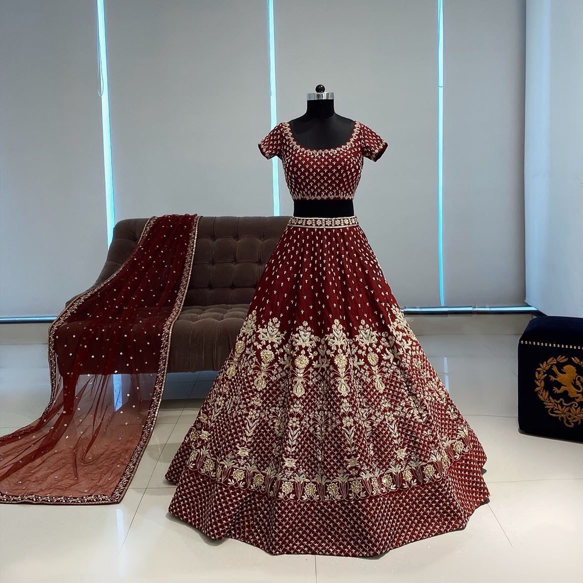 Beautiful Maroon Color Lehenga Choli For Wedding Look - Joshindia