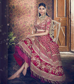 Stunning Red Color Designer Party Wear Lehenga At Reasonable Rate - Joshindia