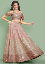 Beautiful Peach Color Designer Lehenga Choli At Affordable Price - Joshindia