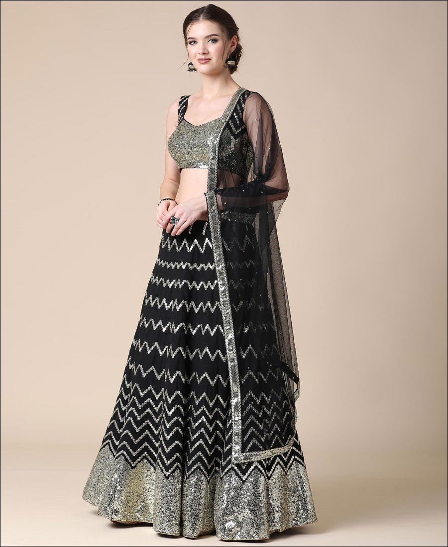 Buy Trendy Black Color Lehenga Choli Online in India - Joshindia