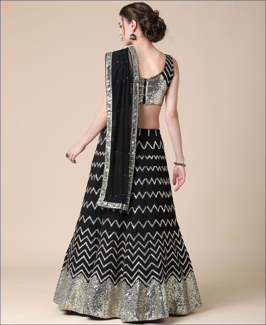 Buy Trendy Black Color Lehenga Choli Online in India - Joshindia
