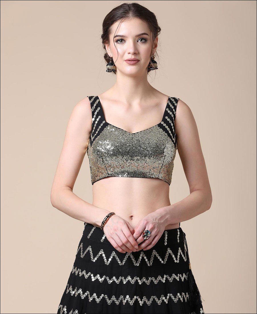 Buy Trendy Black Color Lehenga Choli Online in India - Joshindia