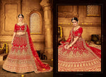 Stunning Red Color Latest Bridal Lehenga Choli - Joshindia