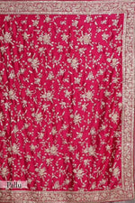 Red color trending saree for wedding look buy now - Joshindia