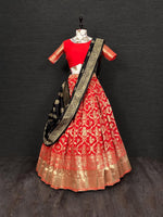 Amazing red color banarasi lehenga choli for traditional look - Joshindia