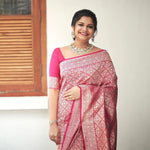 Latest pink color silk saree for amazing looks buy now - Joshindia