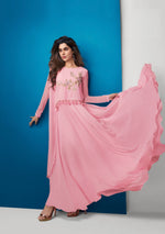 Pink color trendy designer gown at best price - Joshindia