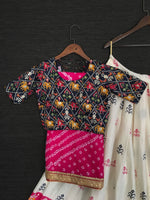 Beautiful white and pink color pure traditional lehenga choli buy now - Joshindia