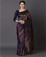 Blue silk saree online at affordable rate - Joshindia