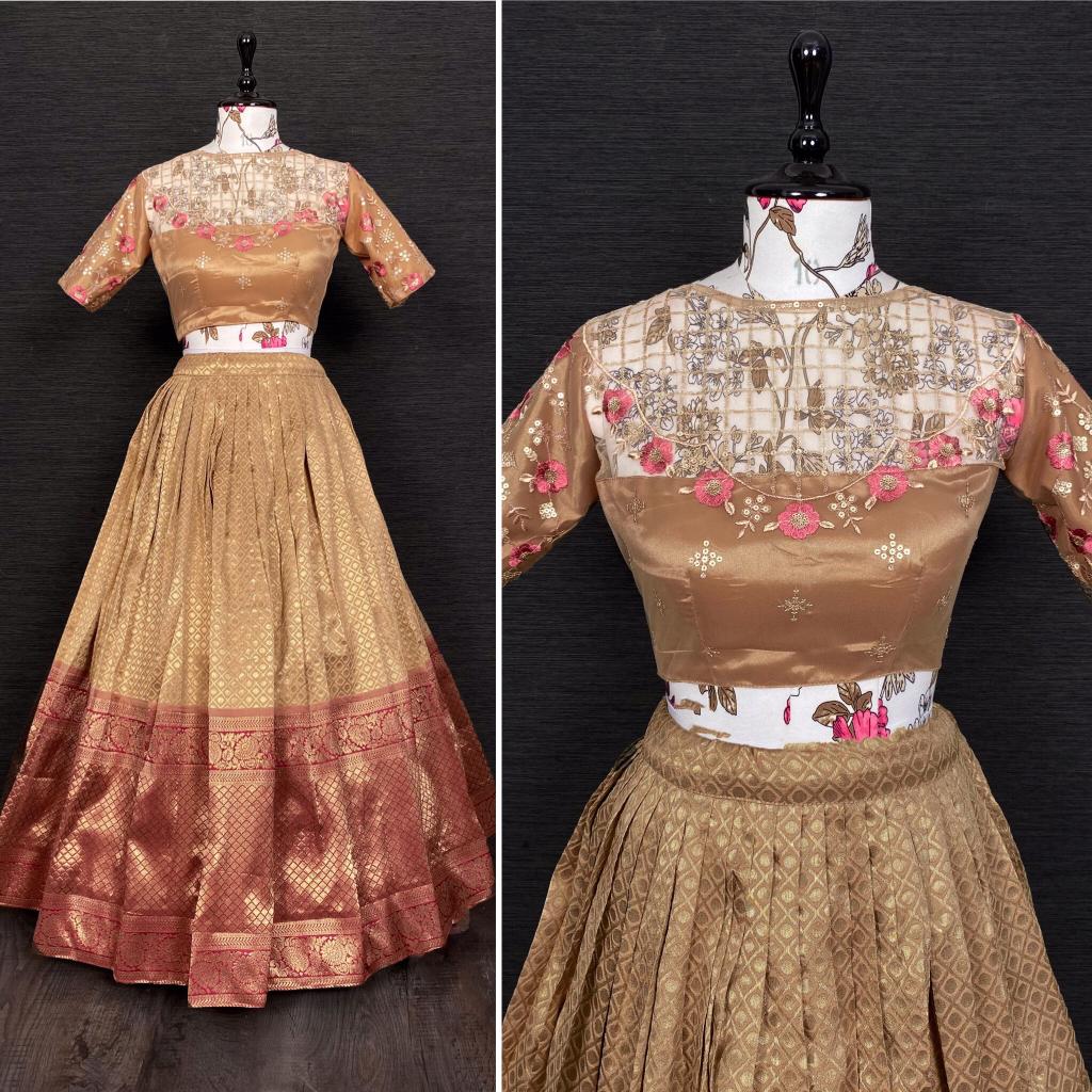 Classic silk lehenga choli for elegant look online - Joshindia