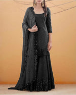 Trending white color georgette sharara suit for best looks - Joshindia