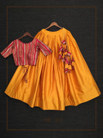 Yellow color cotton lehenga choli for partywear at best rate - Joshindia