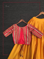 Yellow color cotton lehenga choli for partywear at best rate - Joshindia