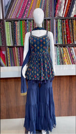 Latest blue color designer salwar suit buy now - Joshindia