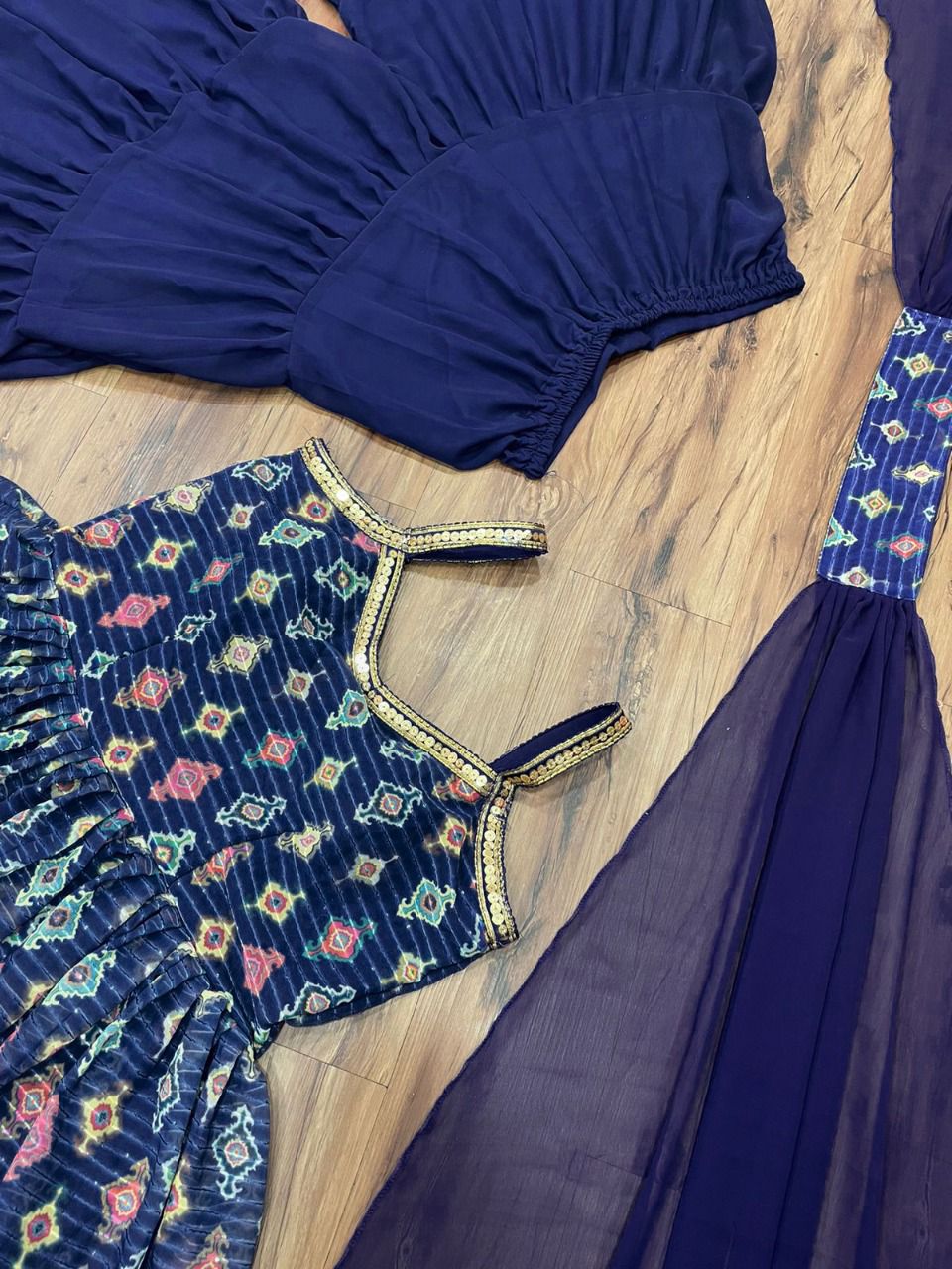 Latest blue color designer salwar suit buy now - Joshindia