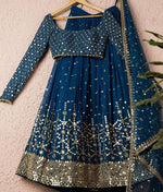 Wedding special blue color lehenga choli for stylish looks - Joshindia