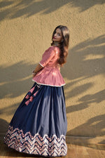 Exclusive Pure Cotton Lehenga With Peplum Style Top buy now - Joshindia