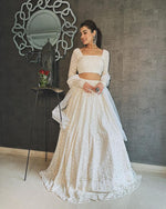 White color designer lehenga choli for amazing looks - Joshindia