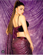 Beautiful Purple color bollywood sequin saree - Joshindia