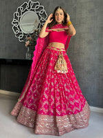 Latest pink colordesigner lehenga choli at affordable price - Joshindia