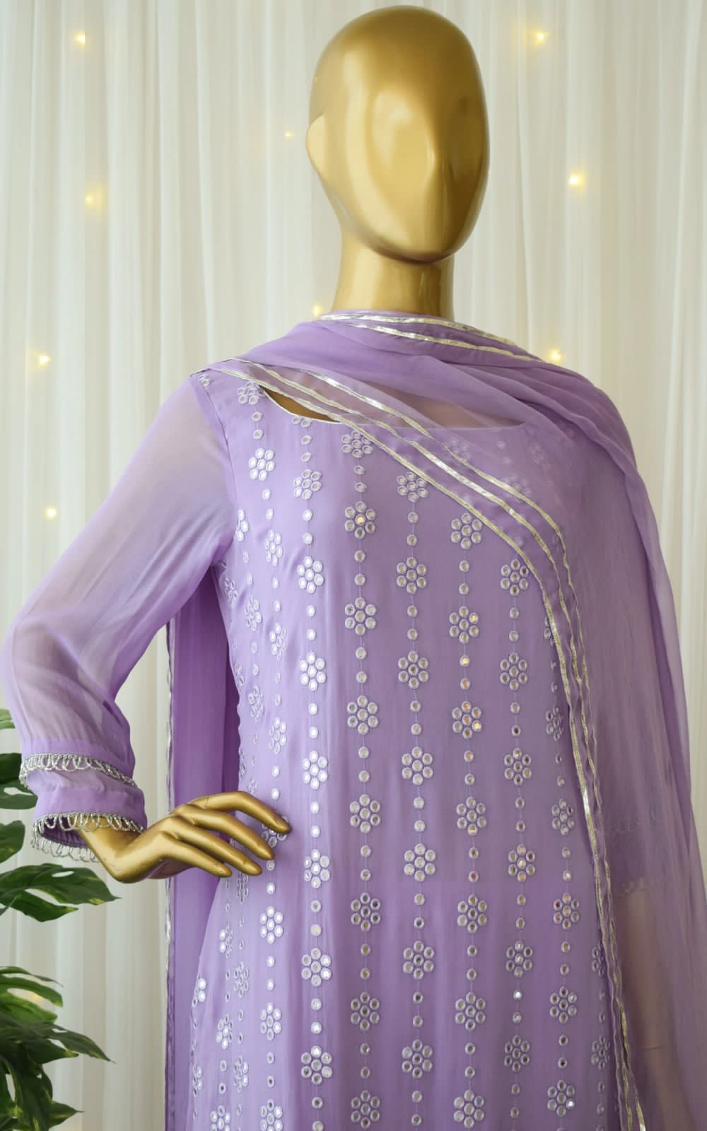 Lilac color latest designer kurta set buy online - Joshindia