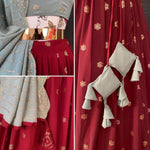 red color designer lehenga choli - Joshindia