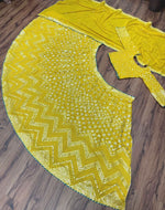 Trending yellow mirror work lehanga choli buy now - Joshindia