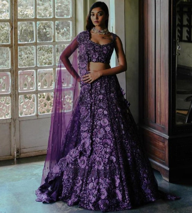 Buy Purple Lehenga online in India - Joshindia