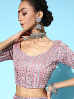 Trendy Rose Pink color designer saree at affordable rate - Joshindia