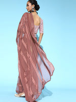 Trendy Rose Pink color designer saree at affordable rate - Joshindia