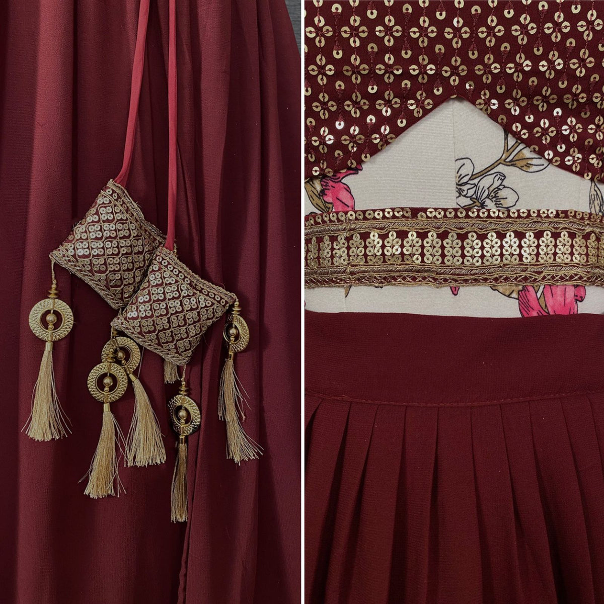 Trending maroon lehengha choli with Dupata for classy looks - Joshindia