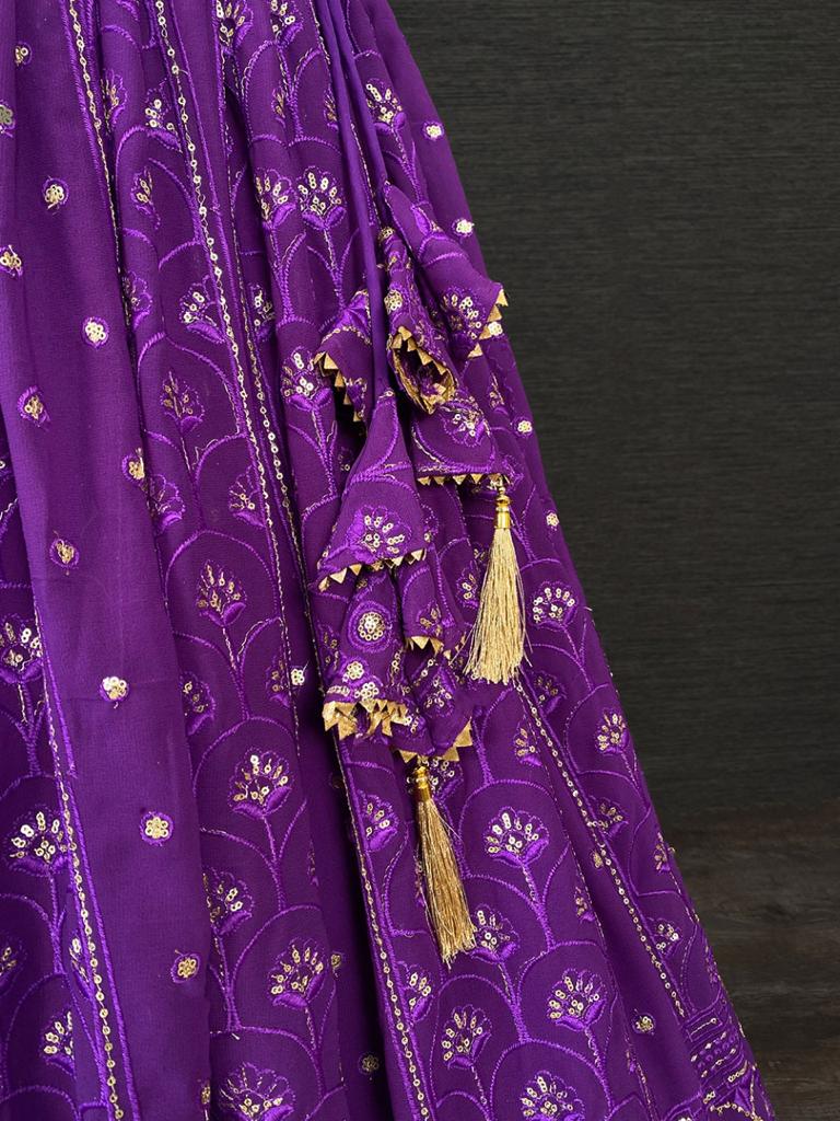 Beautiful Purple color designer Lehenga online in India - Joshindia
