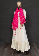 Beautiful White Color Lucknowi Chikankari Gown collection - Joshindia