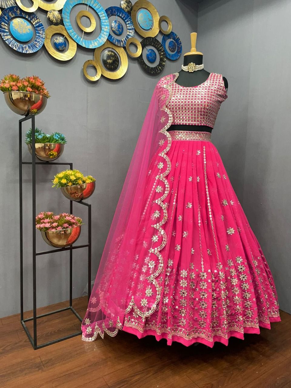 Latest Pink Color Designer Lehenga Choli At Affordable Price - Joshindia
