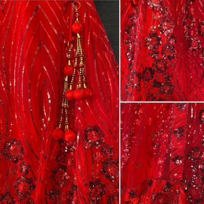 Latest Red Color Designer Lehenga Choli At Affordable Price