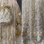 Cream color designer sequins lehenga choli - Joshindia