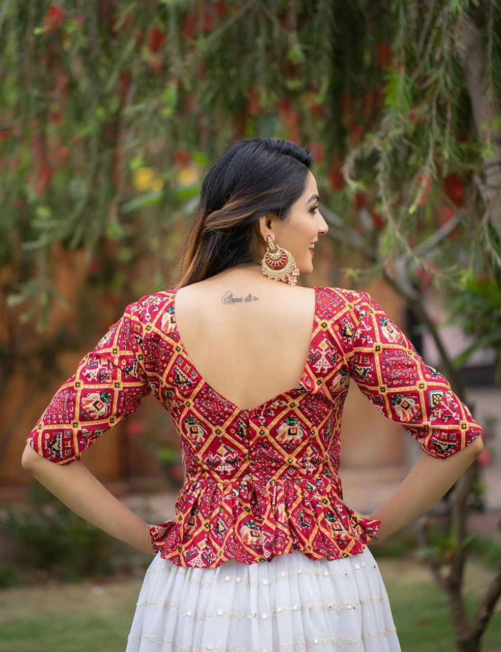 Amazing Red Color Designer Jacket Lehanga Choli - Joshindia