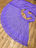 Buy Purple Color Chikankari Lehenga online in India - Joshindia