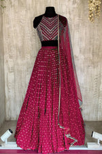 Attractive pink color sequence lehenga choli for stylish looks - Joshindia