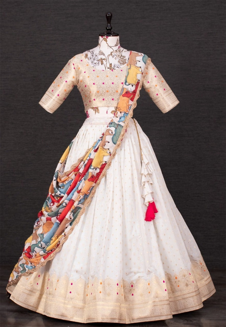 Buy Trendy White Lehenga Choli Online in India - Joshindia