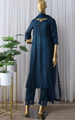WomenEmbroidered Kurta with Trousers & Dupatta - Joshindia