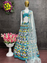 Buy Trending blue shade bollywood lehenga now - Joshindia