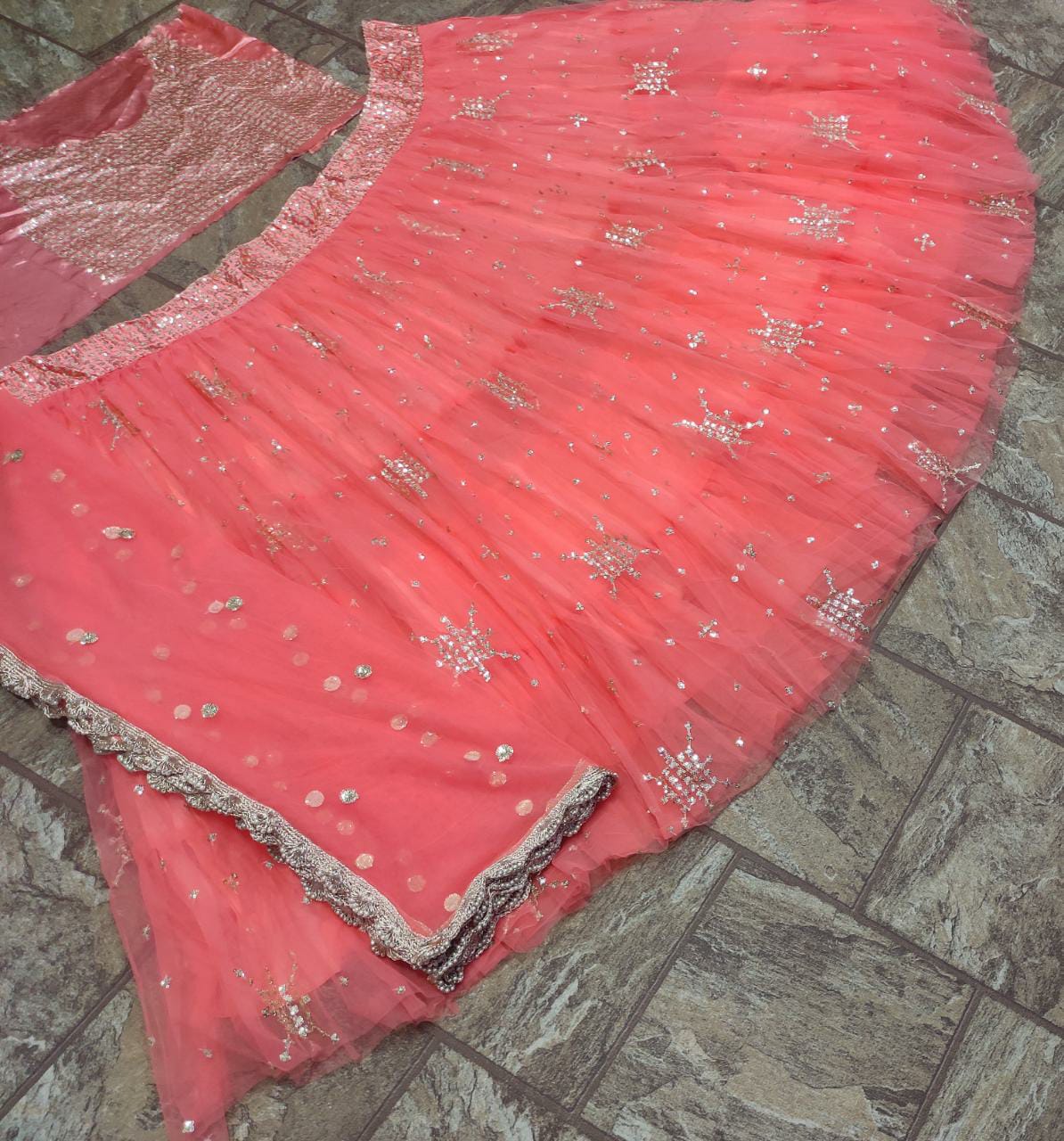 Buy orange color trendy designer lehenga for wedding - Joshindia