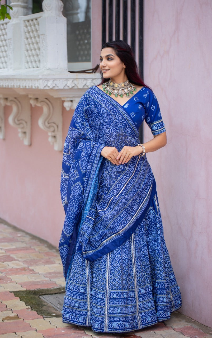 Blue color latest designer lehenga choli buy now - Joshindia