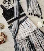 Black Ready to wear Saree - Joshindia