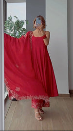 Red Color Heavy Designer Salwar Suit Buy Now - Joshindia