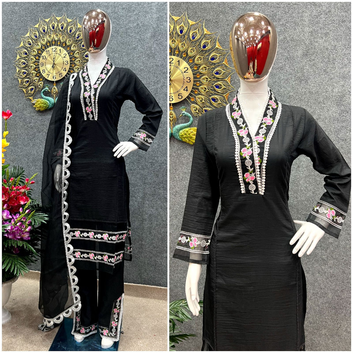 Trending Black Color Kurta Set For Wedding - Joshindia