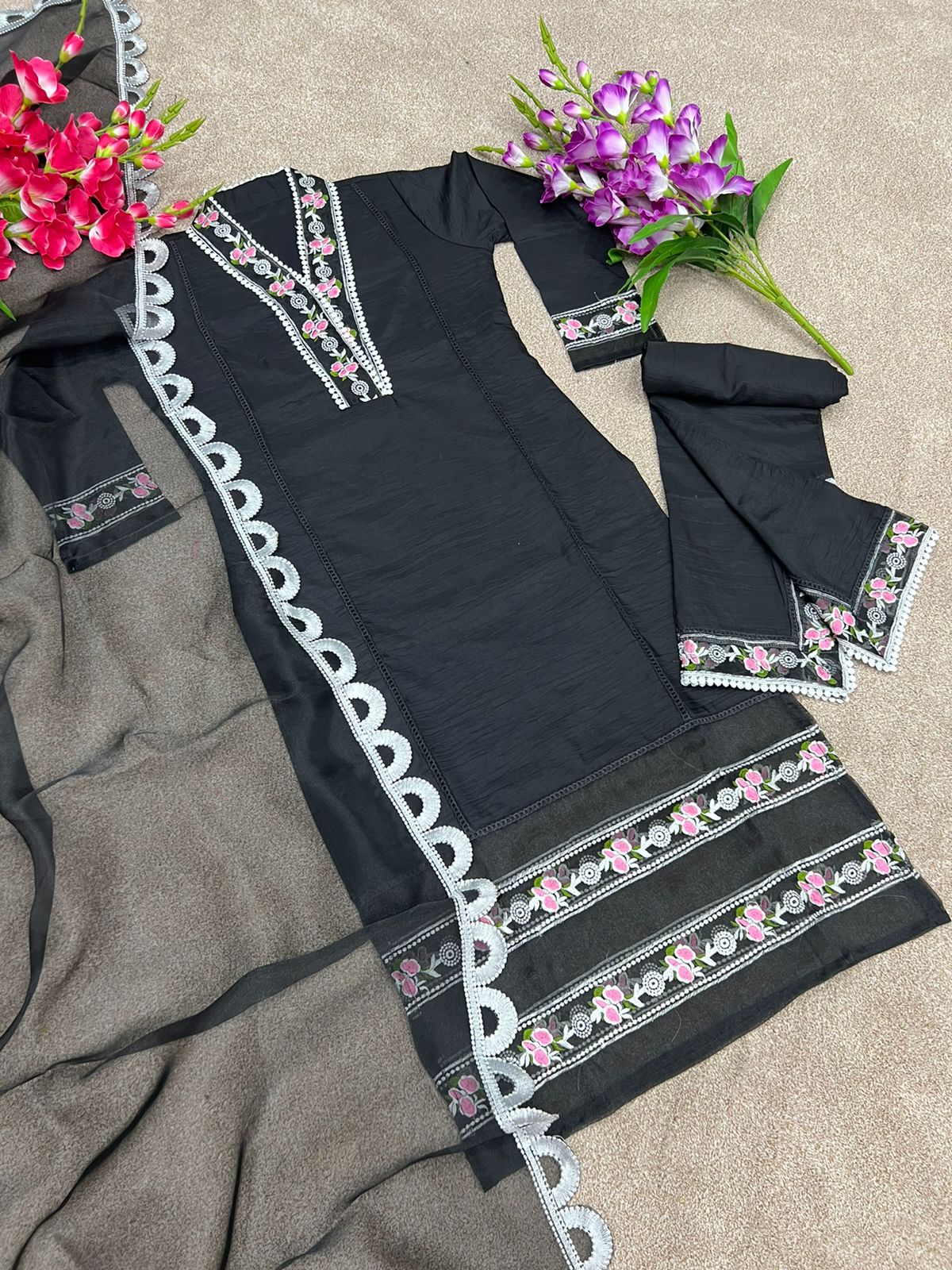 Trending Black Color Kurta Set For Wedding - Joshindia