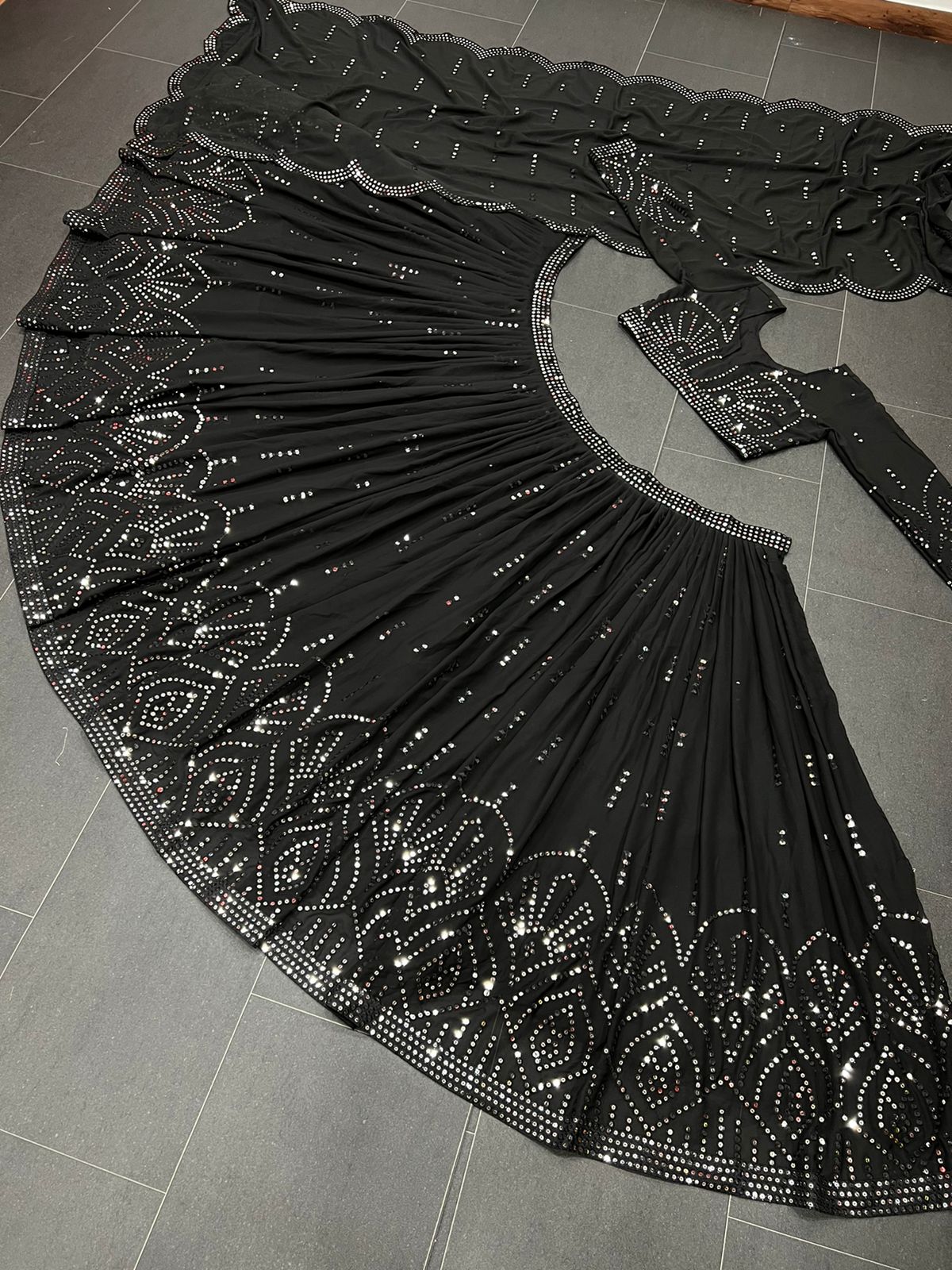 Latest black Color Sequence Designer lehenga Choli Collection - Joshindia