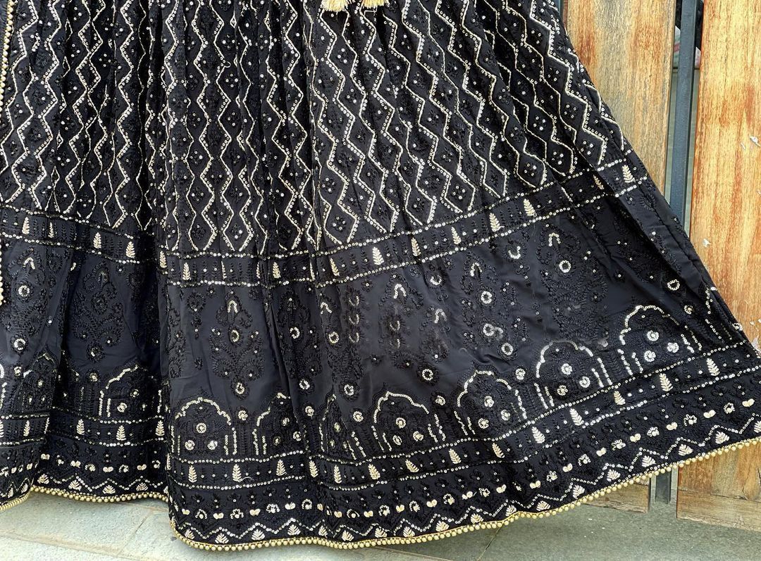 Beautiful Black Color Sequence Lehenga Choli Buy Now - Joshindia